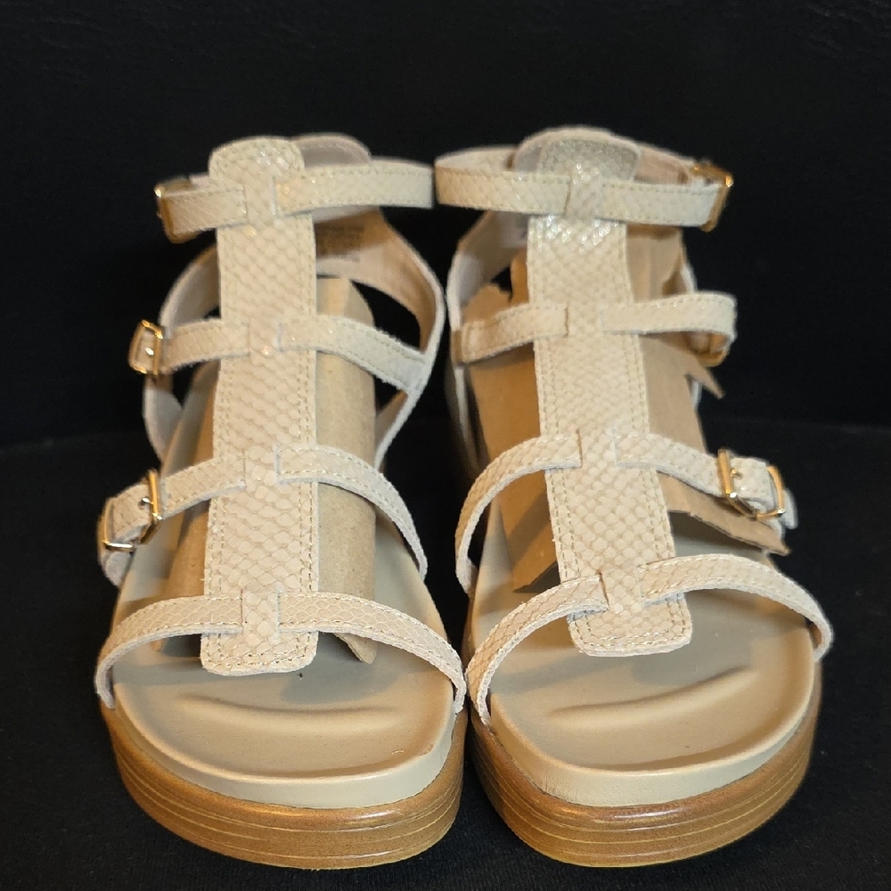 Donald J. Pliner Cream Gladiator Sandals